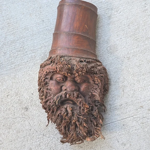 Bamboo root carved